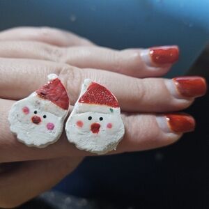 Santa Claus Earrings Handmade